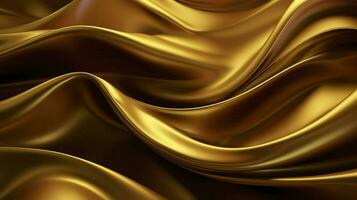 Abstract Background with 3D Wave Bright Gold and Purple Gradient Silk Fabric,  an abstract image of a brightly colored fabric, in the style of dark orange and light gold, generate ai photo