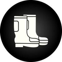 icono de vector de botas de lluvia