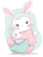 mamá conejo y bebé png