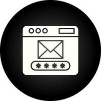 icono de vector de código de correo