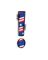 patriotisk alfabet klotter brev ClipArt illustration png