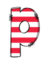 patriotisch Alphabet Gekritzel Brief Clip Art Illustration png