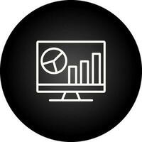 Analytics on screen Vector Icon