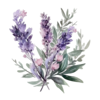 skön blomma vattenfärg ai generera png