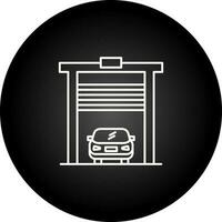 Car in garage Vector Icon