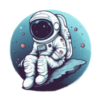 Illustration 2D astronaut ai generate png