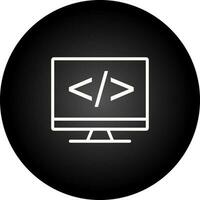 Coding on screen Vector Icon