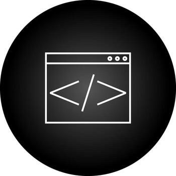 icono de vector de codificación html