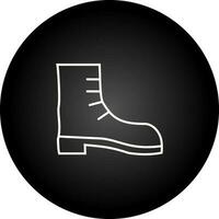 icono de vector de bota de camping