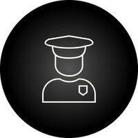 icono de vector de guardia de seguridad