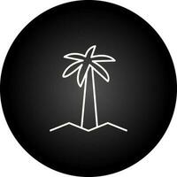 icono de vector de árbol de coco