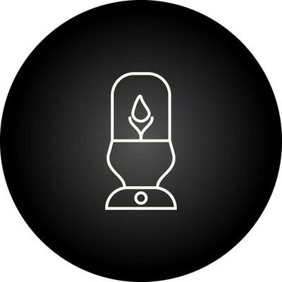 Lit Lamp Vector Icon