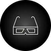 icono de vector de gafas 3d