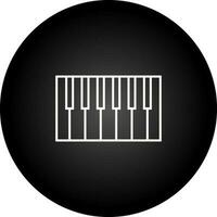 Piano Keyboard Vector Icon