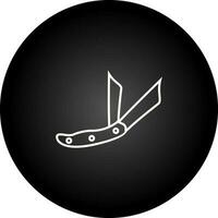 icono de vector de cuchillo de bolsillo de guardabosques