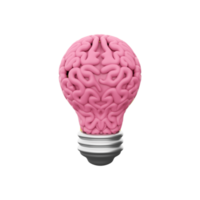 3d render Idea and innovation, Yellow light bulb symbol, brainstorming for Creativity inspiration and saving electricity concept. 3d rendering light bulb, icon png