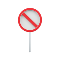 3d render No waiting sign icon. Trendy flat No waiting sign icon on from traffic sign collection, 3d rendering cartoon icon can be used for web and mobile. png