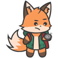 Fox Adventurer Watch Compass Illustration png