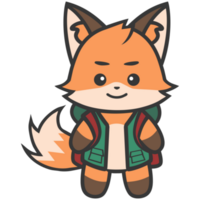 Renard aventurier illustration png