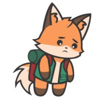 Fox Adventurer Sad Illustration png