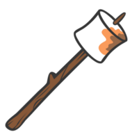 Marshmallow Stick Camp Illustration png