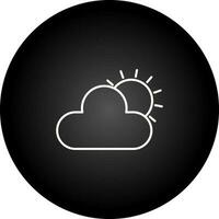 Sun Cloud Vector Icon