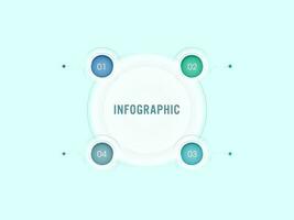 Business Infographic Diagram With Four Options In Circular Shape. vector