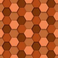 3D Rendering Hexagon Seamless Pattern Background. vector