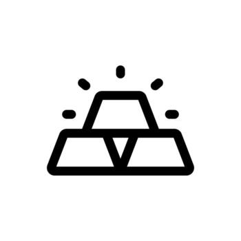 Simple Gold Bars icon. The icon can be used for websites, print templates, presentation templates, illustrations, etc vector