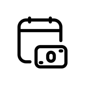 Simple Salary Date icon. The icon can be used for websites, print templates, presentation templates, illustrations, etc vector