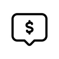 Simple Money Talk icon. The icon can be used for websites, print templates, presentation templates, illustrations, etc vector