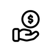 Simple Salary icon. The icon can be used for websites, print templates, presentation templates, illustrations, etc vector