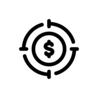 Simple Money Target icon. The icon can be used for websites, print templates, presentation templates, illustrations, etc vector