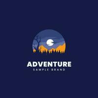 nature adventure logo design vector