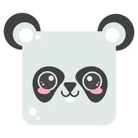 Panda Face Vector Isolated White 11513557 Vector Art at Vecteezy