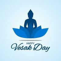 Happy Vesak Day template. Vector illustration. Suitable for Poster, Banners, background and greeting card.