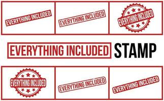 Everything Included rubber grunge stamp set vector
