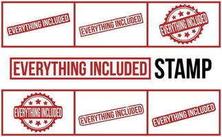 Everything Included rubber grunge stamp set vector