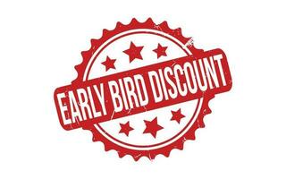 Early Bird Discount Rubber Stamp Seal Vector