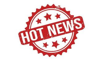 Hot News Rubber Stamp Seal Vector