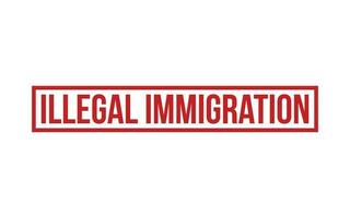 ilegal inmigración caucho sello sello vector