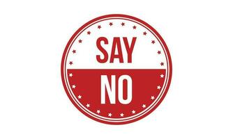 Say No Rubber Stamp Seal Vector