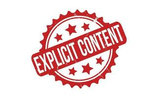 Explicit Content Rubber Stamp Seal Vector