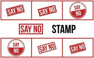 Say No Rubber Stamp Set Vector