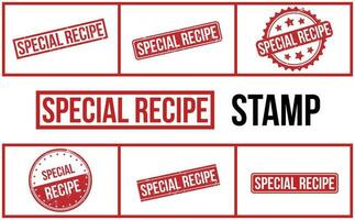 Special Recipe Rubber Stamp Set Vector