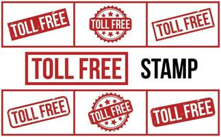 Toll Free rubber grunge stamp set vector