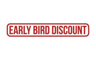 Early Bird Discount rubber grunge stamp seal vector