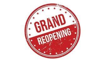 Grand Reopening Rubber Stamp Seal Vector