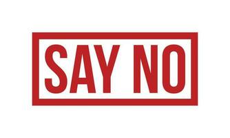 Say No Rubber Stamp Seal Vector