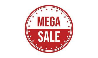 Mega Sale Rubber Stamp Seal Vector